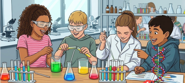 Children enjoying science